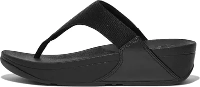 Produktbild von FitFlop Lulu Shimmerlux Toe-Post All Black Größe EU 41