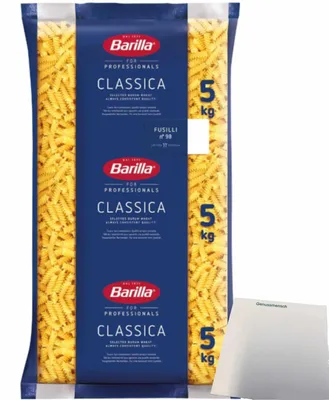 Produktbild von Barilla Pasta Fusilli no 98 Spiralnudeln (5kg Beutel) + usy Block