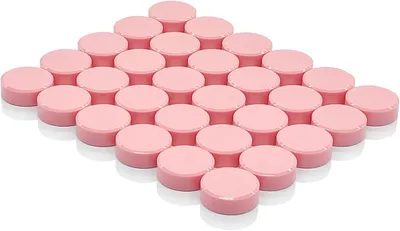 Imagen del producto de Imanes de neodimio, 30 unidades, 8 colores, para pizarras magnéticas