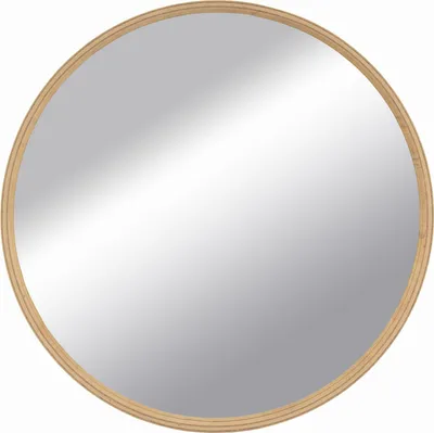 Obrázek produktu pro BD ART Kulaté zrcadlo 70 cm. Boho, skandinávské zrcadlo, přírodní barva dřeva
