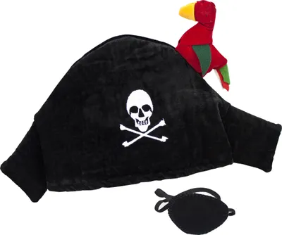 Produktbild von BestSaller 1322 Piratenhut mit Papagei & Augenklappe, schwarz