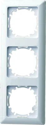 Produktbild von 3-fach Rahmen/Schalterblende aus Kunststoff, in polarweiß, GAO