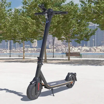 Produktbild von Elektro Scooter mit Straßenzulassung ABE E-Scooter 20 km/h Aluminium Elektroroller eKFV Zulassung Faltbar Roller EScooter - schwarz
