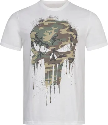 Zdjęcie produktu dla S|The Punisher One Man Army Camo Herren T-Shirt FBMTS751WHT