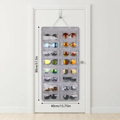 Produktbild von Brillenfach für Wandmontage – 16 Fächer zur Aufbewahrung von Sonnenbrillen – Brillenschrank – Aufbewahrung für mehrere Brillen – Brillenausstellung