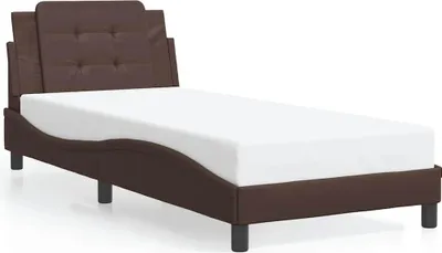 Obrázok produktu pre vidaXL Rám postele bez matraca "Zadar" hnedý 80x200 cm Imitácia kože