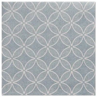 Produktbild von 50 Papstar Servietten ROYAL Collection 1/4-Falz 40 cm x 40 cm arktikblau Circle Flowers 88523 Premiumservietten Ornaments Muster stoffähnlich gute Faltbarkeit