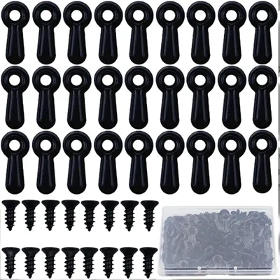Immagine prodotto di INF 100 pezzi clip per supporto cornice con viti Nero