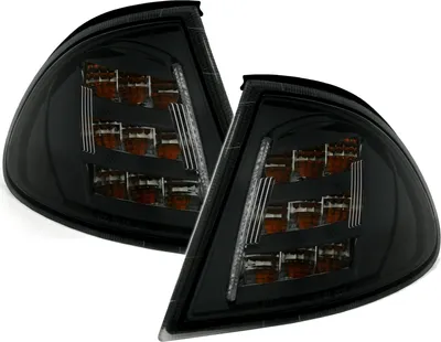 Produktbild von LED FRONTBLINKER SET für 3er BMW E46 Limo + Touring in SCHWARZ BLINKER EAGLE EYE