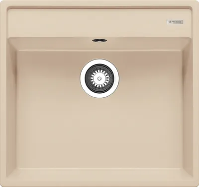 Produktbild von PYRAMIS Spüle CAMEA 53x50 in BEIGE / Granitspüle / Steinspüle / Ausschnitt 510 x 480 mm