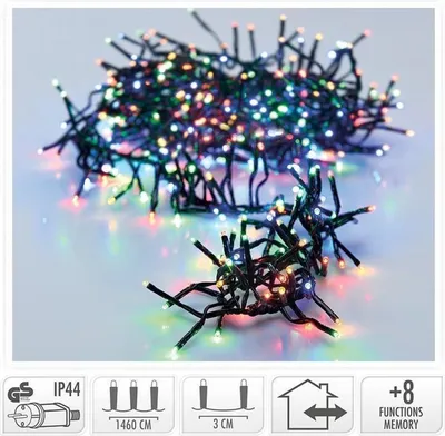 Produktbild von LED Weihnachtsbeleuchtung | Cluster | 14,6m | 2016 LEDs | Mehrfarbig
