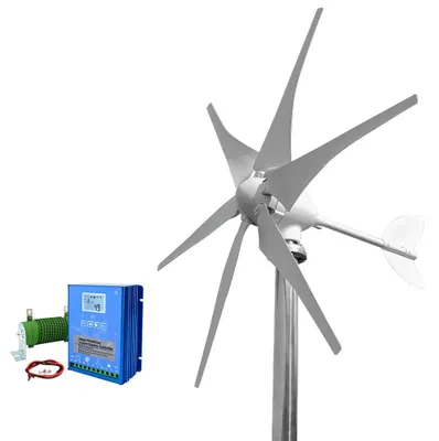 Image de Éolienne - Éolienne - Générateur d'éolienne - Énergie éolienne - 5000W - 24V - avechybride LCD