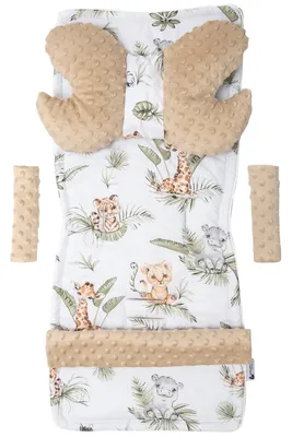 Produktbild von Sitzauflage Kinderwagen, Sitzeinglage, Spielbogen, Baumwolle, Safari