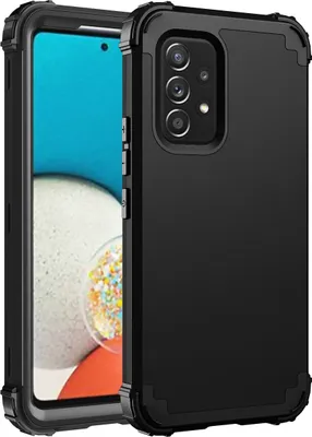 Image de Etui pour Samsung Galaxy A53 5G Hybrid 3in1 PC et TPU antichoc, étui durable noir