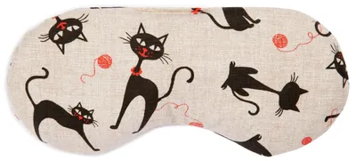 Produktbild von Augenkissen Lavendel & Leinsamen, zur Entspannung, zum Kühlen, erwärmen oder für Yoga - Farbe: Katze-Mimi