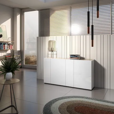 Produktbild von Sideboard >Tango< in weiss hochglanz - 174x92x40cm (BxHxT)