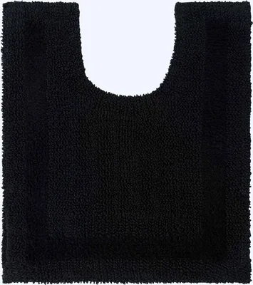 Produktbild von HOMESCAPES WC-Vorleger schwarz 50x55 cm aus 100% Baumwolle