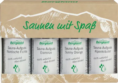 Zdjęcie produktu dla Bergland - Sauny z zabawą - 4x 50ml koncentraty do sauny infuzyjnej