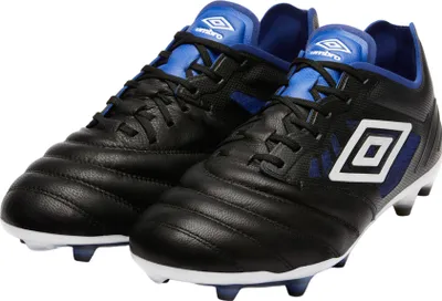 Produktbild von Umbro - Herren Fußballschuhe mit festem Boden "Tocco IV Pro", Leder UO2135 (42 EU) (Schwarz/Weiß/Königsblau)