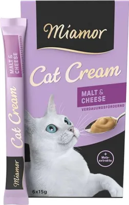 Produktbild von Miamor - Cream Snack 6x15g (11er Pack) | Malt-Cream & Käse