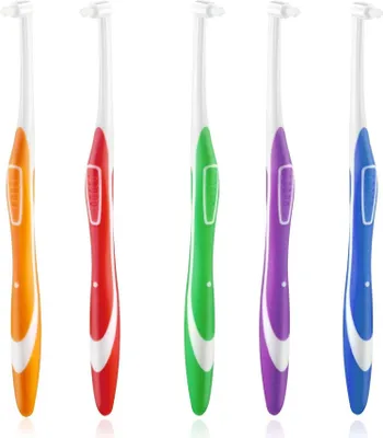 Image de Brosse à dents Ouligay Tuft paquet de 5 pour appareil dentaire & écart dentaire