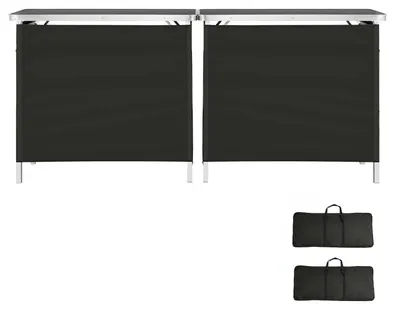 Immagine prodotto di SucceBuy, banco pieghevole per fiere, set da 2, dimensioni 980x385x870 mm, banco reception con borsa da trasporto e ripiano, ideale per eventi, feste, fiere e postazioni bar mobili