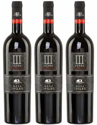 Produktbild von Domain Mega Spileo Cuvée III 3x 0,75l rot trocken Cavino | +20ml Jassas Olivenöl