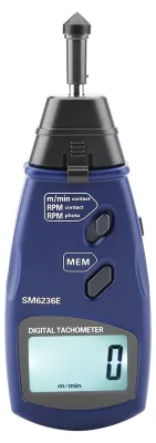 Obrázok produktu pre Digitálny otáčkomer - profesionálny tachometer - bezkontaktné meranie - 5 číslic - presný otáčkomer - pre motory a stroje