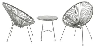 Produktbild von home24 Sitzgruppe - 3-teilig - Stahl / Polyrattan