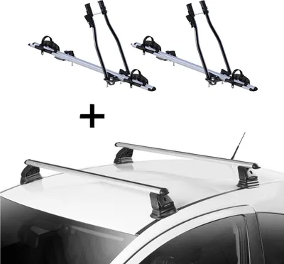 Obrázek produktu pro 2x nosič na kola SAGITTAR + nosič na střechu VDP EVO ALU, kompatibilní s vozy Kia Cee'd (CD) 5 dveří, od roku 2018