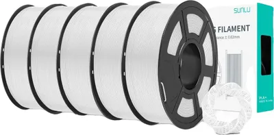 Obrázok produktu pre SUNLU PLA+ filament, priemer 1,75 mm, teplota tlače 205-215 ℃, 5white