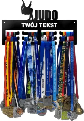 Zdjęcie produktu dla Wieszak na medale JUDO twoje imię dowolny tekst 179.3