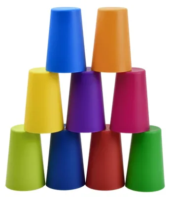 Productafbeelding van Plastic Bekers 9 Stuks - Herbruikbare Feestbekers - Stapelbare Waterbeker - Duurzaam - Lichtgewicht - Multifunctioneel 160 ml - Drinkbekers
