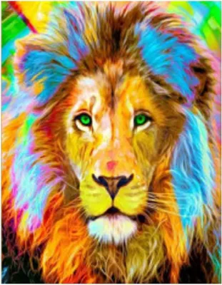 Image de Vikpap W2638 - Peinture par numéros, toile 30 × 40 cm - Roi de la savane
