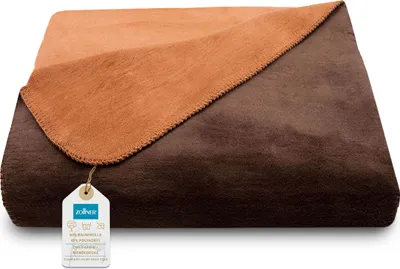 Produktbild von Kuscheldecke in Wendeoptik, 150x200 cm, braun-caramel