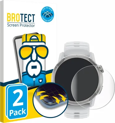 Produktbild von 2x BROTECT Fullscreen Schutzfolie für Coros Apex 4 (46 mm) Displayschutz Folie Fullcover Klar Transparent