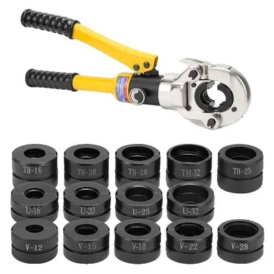 Produktbild von Hydraulische Pex-Rohrklemmwerkzeuge, Europäisches Lager, Kompatibel mit Pex, Edelstahl- und Kupferrohren, TH und U und V