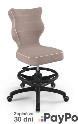 Zdjęcie produktu dla KRZESŁO DZIECĘCE REGULOWANE, ERGONOMICZNE KRZESŁO DO BIURKA ROZMIAR: 146-176 cm, model "Petit Schwarz Jasmine 08", z podnóżkiem