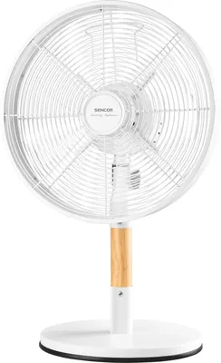 Produktbild von SENCOR SFE 3080WH stolový ventilátor, priemer lopatiek 30 cm, 3 rýchlosti, automatické horizontálne otáčanie pod uhlom 80° s možnosťou vypnutia, nastaviteľný uhol sklonu, 35 W