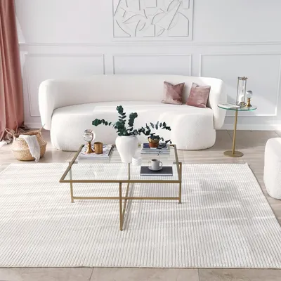 Produktbild von Skye Decor, Sun S411, Couchtisch, Gold, 100 % gehärtetes Glas, 85 x 85 x 35 cm