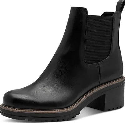 Produktbild von MARCO TOZZI Damen Chelsea Boots mit Blockabsatz, Schwarz (BLACK), 37 EU