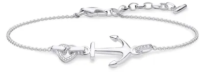 Produktbild von THOMAS SABO Damen Armband Anker mit Herz 925 Sterling Silber A1854-051-14-L19v