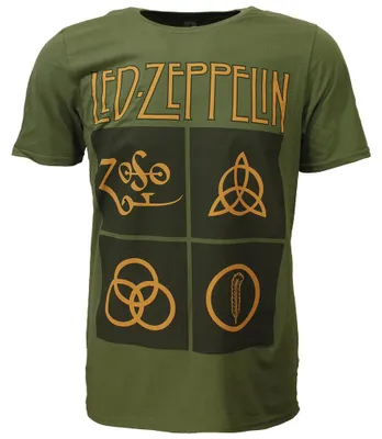 Obrázek produktu pro Tričko Led Zeppelin se zlatými symboly – XXL
