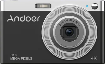 Obrázek produktu pro Přenosná digitální kamera 4K, 50 MP, 2,88palcový IPS displej, automatické zaostřování, 16násobný zoom, videokamera, vestavěný blesk, pro děti