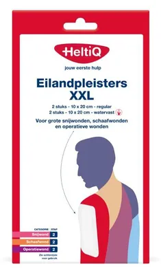 Produktbild von Heltiq Eilandpleisters Xxl (4 stuks)