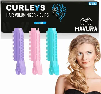 Obrázok produktu pre CURLEYS Objemové klipy na vlasy Koreňové klipy na vlasy Objem vlasov [3 ks]