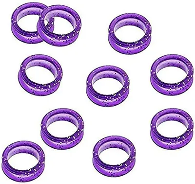 Productafbeelding van Schaar Vingerringen - Kappersringen Grip - Precisie Knippen - Verbeterde Comfortgreep - 10 stuks - Helder Violet