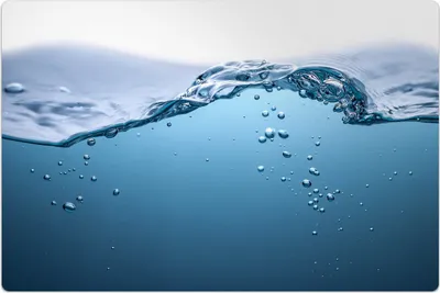 Produktbild von Küchenmatte 80x120 cm Vinylmatte Bodenmatte Dekoration - blaue Wasserwelle