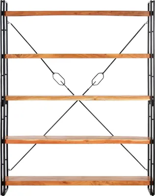 Produktbild von vidaXL Bücherregal 5 Fächer 140x30x180 cm Akazie Massivholz