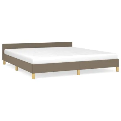 Image de vidaXL Cadre de lit sans matelas Taupe 180x200 cm Tissu